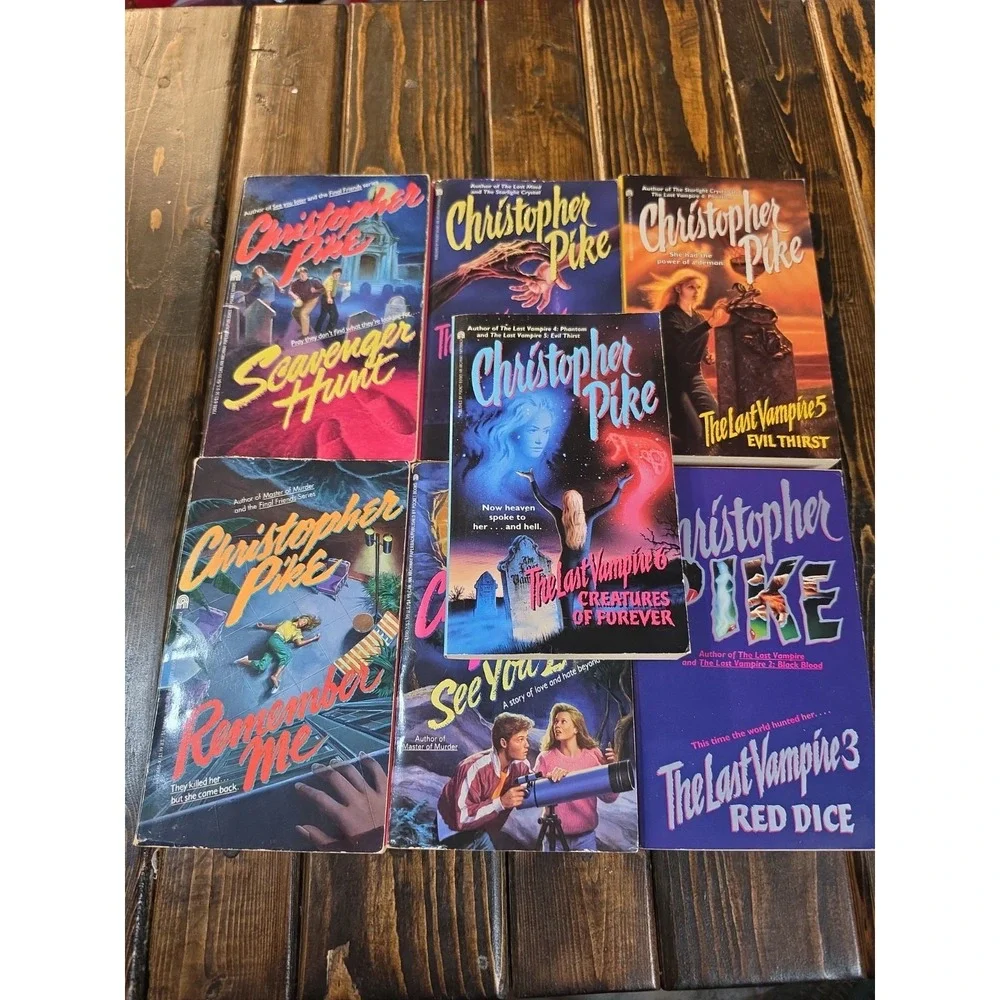 Vintage CHRISTOPHER PIKE YA Horror Paperback Book Lot 7 Books Archer